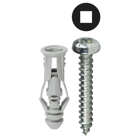 L.H. DOTTIE Triple-Grip Screw Anchor, 1-3/16" L, Nylon TG8KSQTP